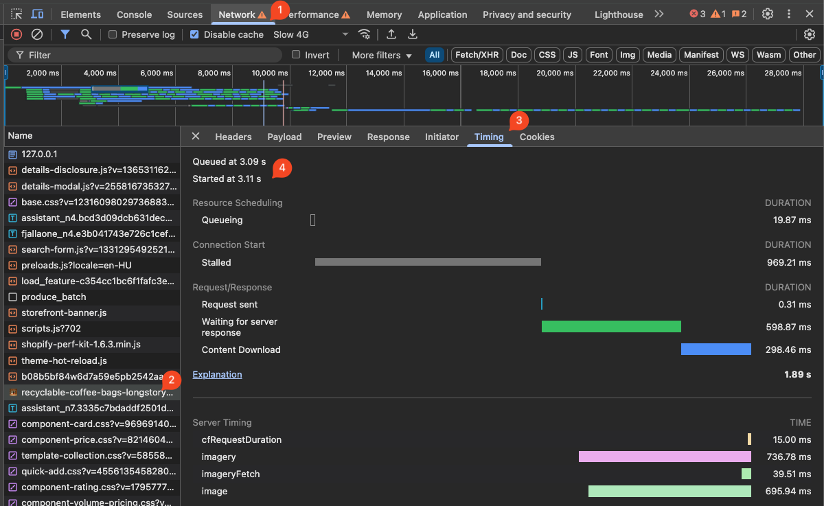Use Network Timing to see if your LCP load was delayed.