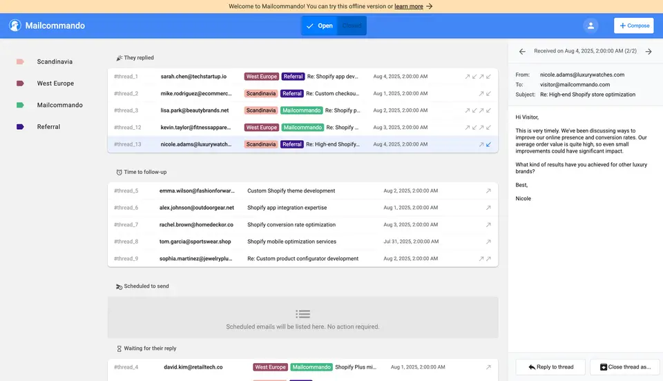 Angular app for cold email campaigns with Gmail API