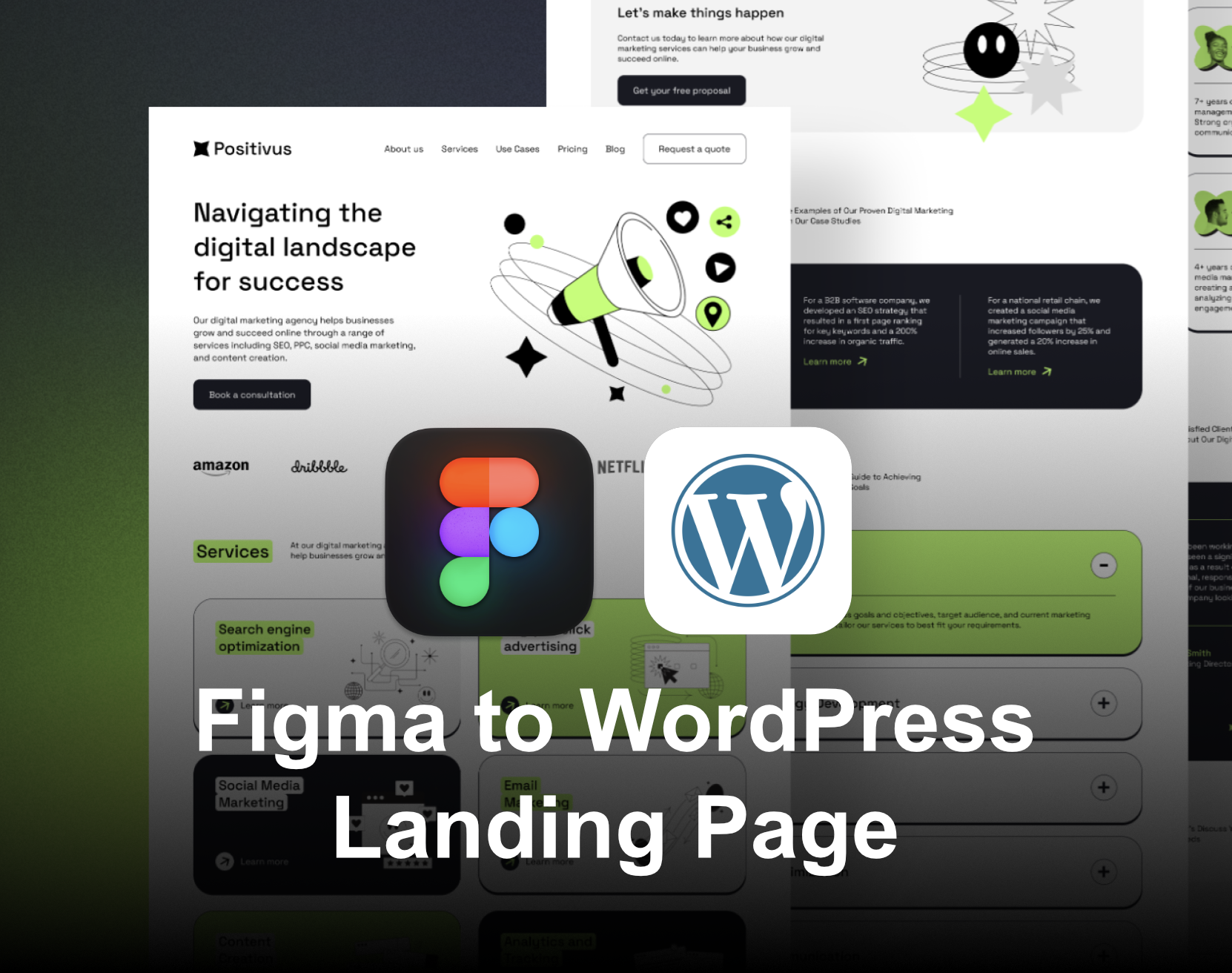 Figma to WordPress Landing Page