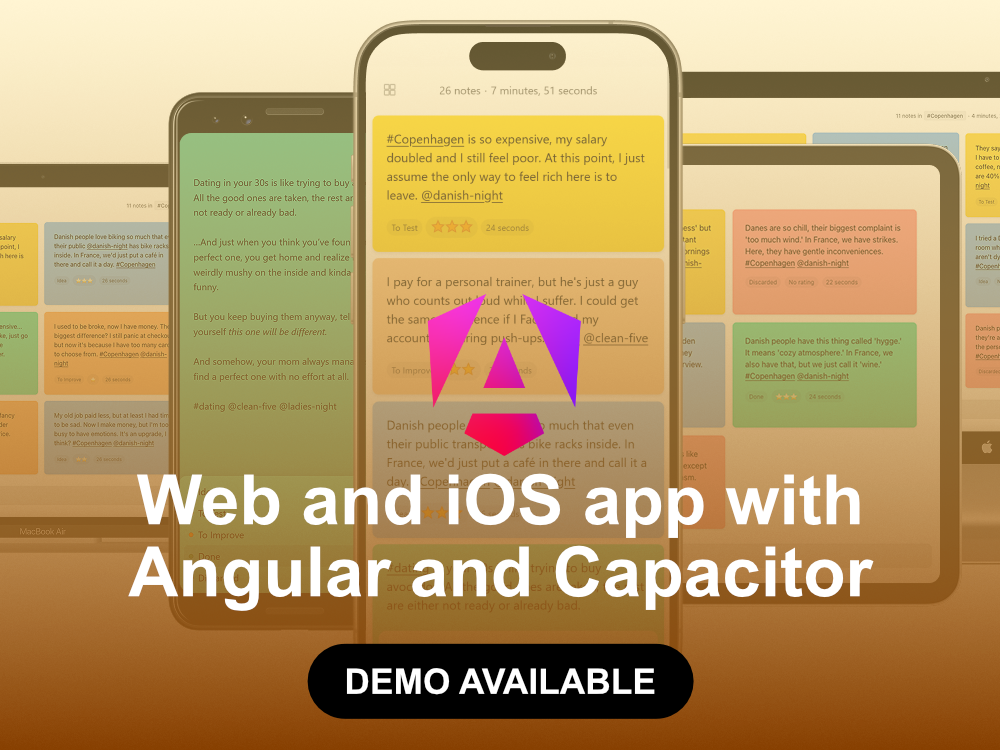 Web and iOS app with Angular, Capacitor and Firebase