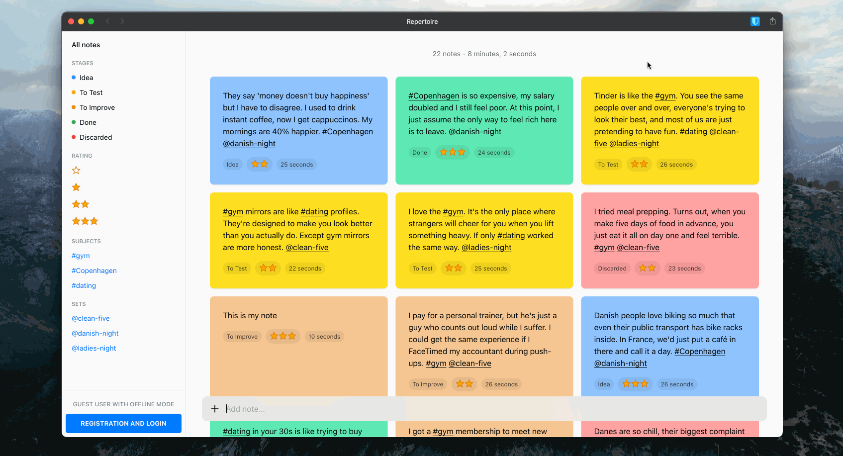 GIF animation that introduces the basics of Repertoire