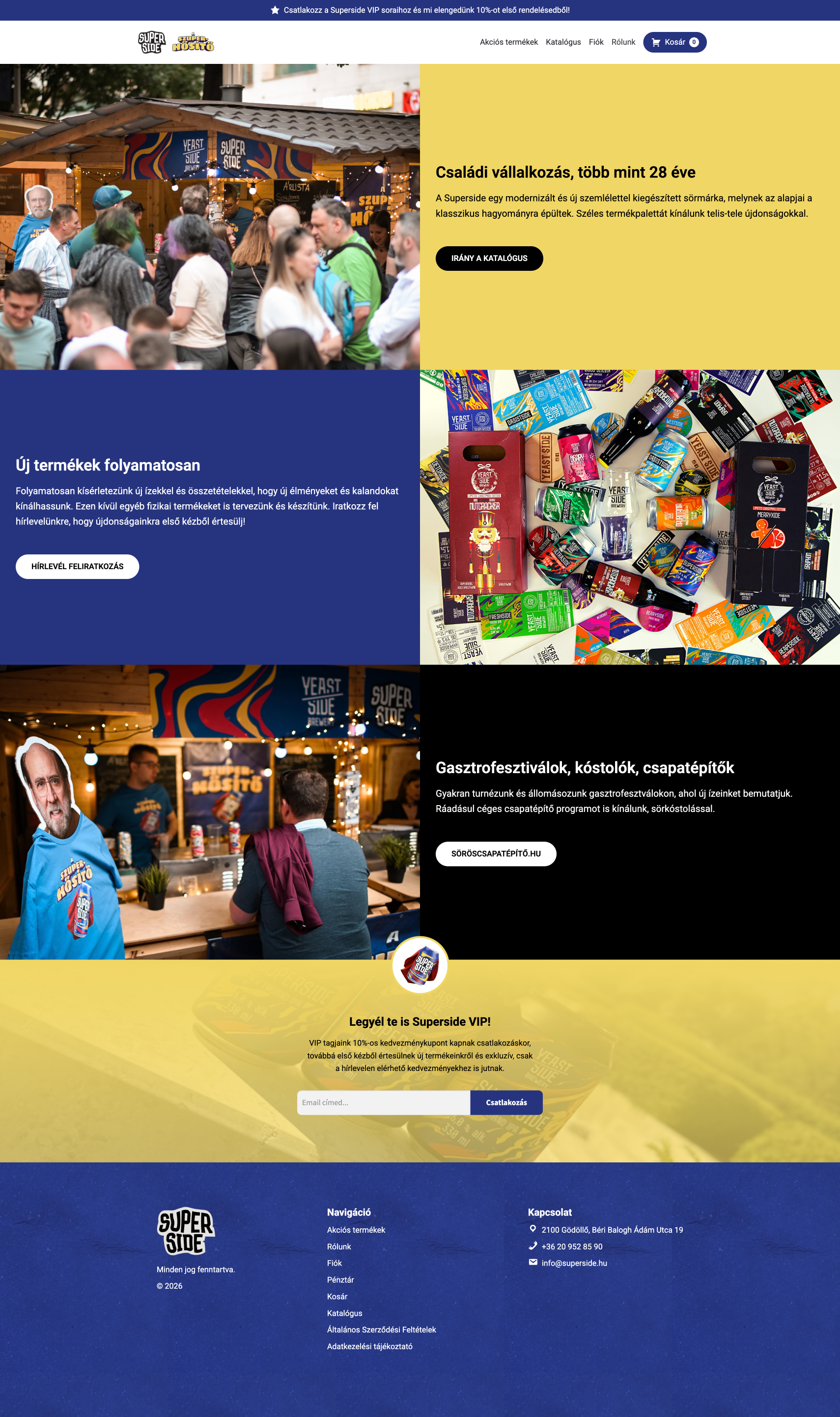 Full page screenshot of the About page with navigation, content and footer